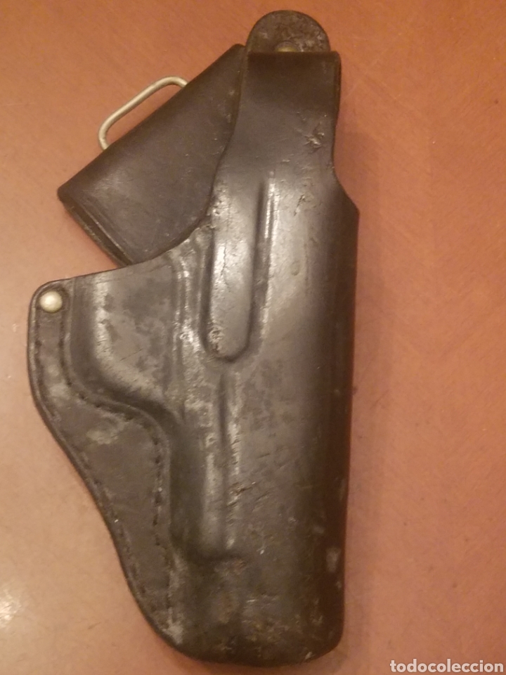 Militaria: ANTIGUA FUNDA DE CUERO PARA PISTOLA
