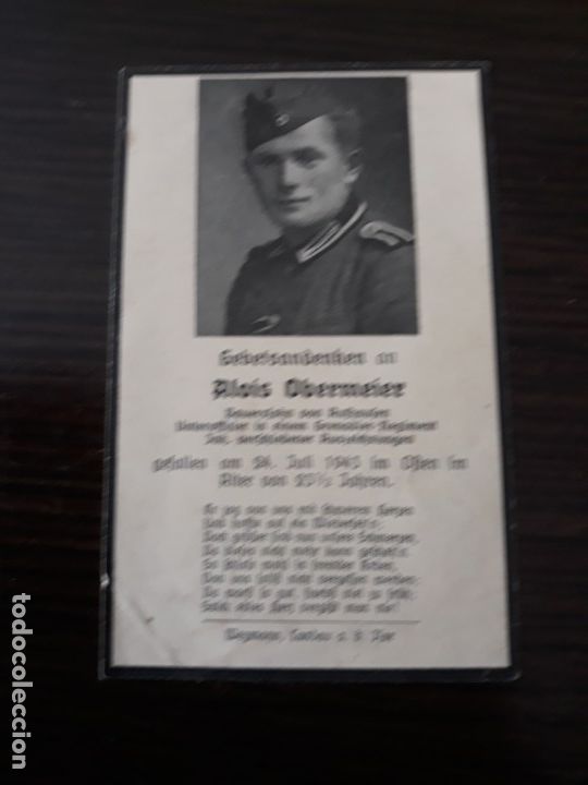Militaria: Lote de esquelas cartas de la muerte, alemanas 2 guerra mundial