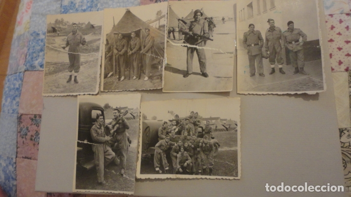Militaria: CONJUNTO 6 FOTOGRAFIA.GRUPO MILITARES.BASE MILITAR EL GOLOSO.MADRID 1956