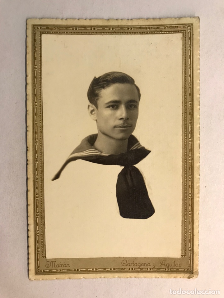 Militaria: MILITAR. Fotograf&iacute;a antigua: Joven Marinero. FOTO: MATRAN Cartagena - &Aacute;guilas(a.1931)