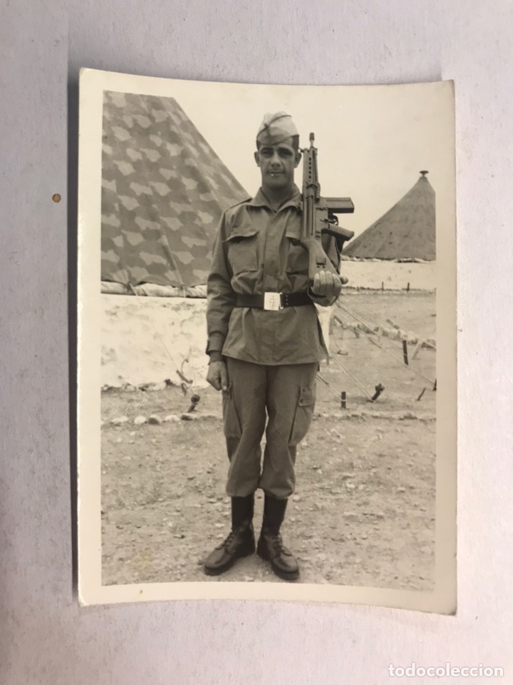 Militaria: MILITAR. Fotograf&iacute;a Original SIDI IFNI. Soldado con Cetme. Foto para el recuerdo. Verano de 1968