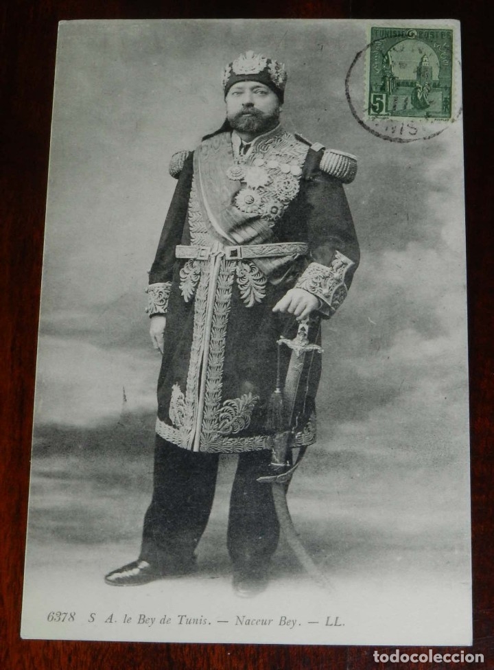 Militaria: POSTAL DE S.A. LE BEY DE TUNIS, CIRCULADA. ED. L.L. CIRCULADA.