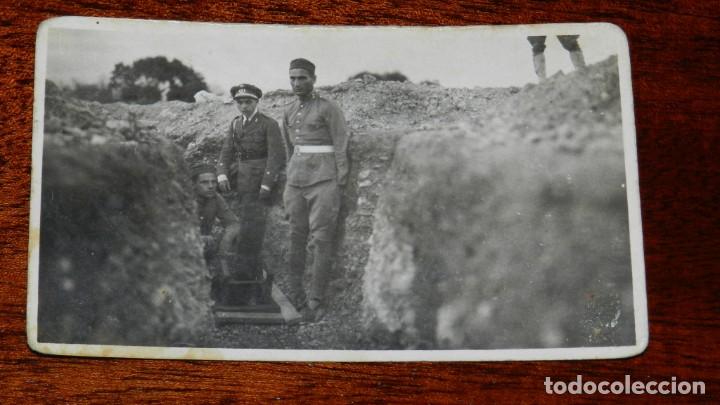 Militaria: FOTO POSTAL DE POSICION DE MORTERO EN TRINCHERA, SIN CIRCULAR