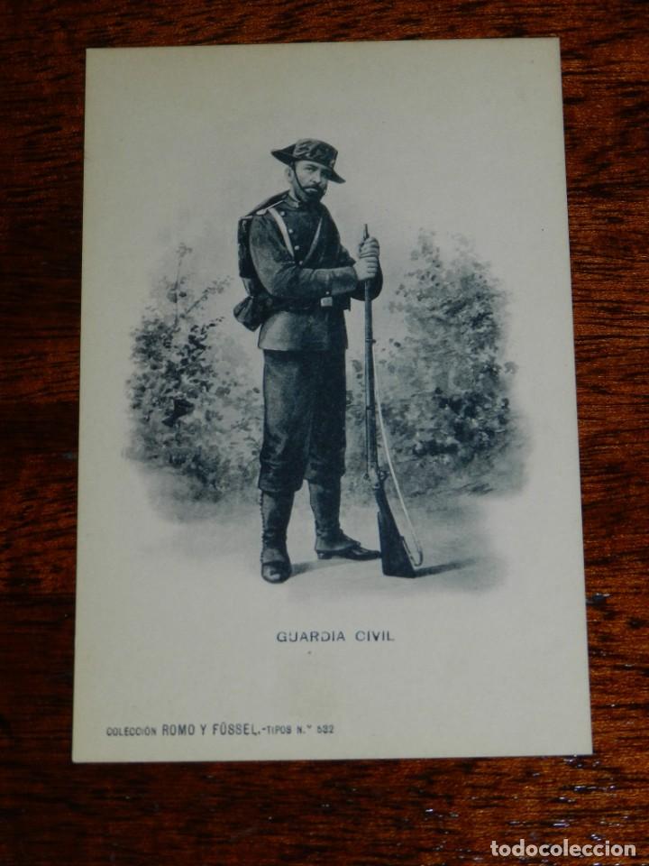 Militaria: POSTAL DE GUARDIA CIVIL, COLECCION ROMO Y F&Uuml;SELL - TIPOS N&ordm;.532. IMP. HAUSER Y MENET. REVERSO SIN DI