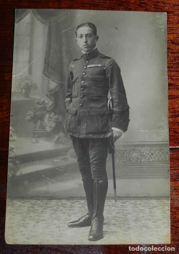 Militaria: FOTOGRAFIA DE OFICIAL DE INFANTERIA, ESCRITA POR EL REVERSO EN 1916, FOTO MARTE, TETUAN.