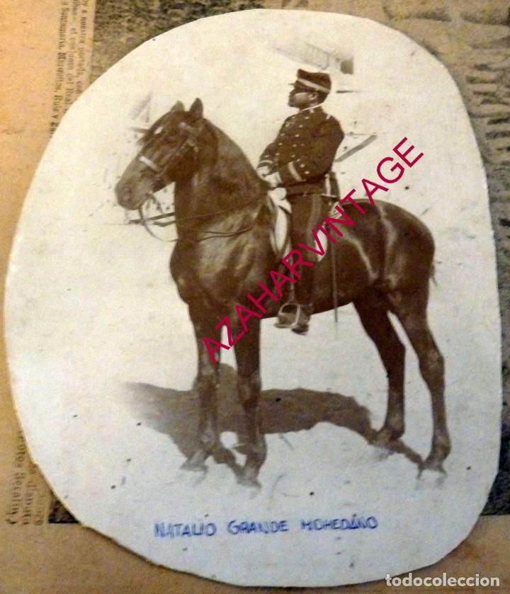 Militaria: ANTIGUA FOTOGRAFIA DEL CAPITAN DE INGENIEROS NATALIO GRANDE MOHEDANO, 145X190MM, LEER
