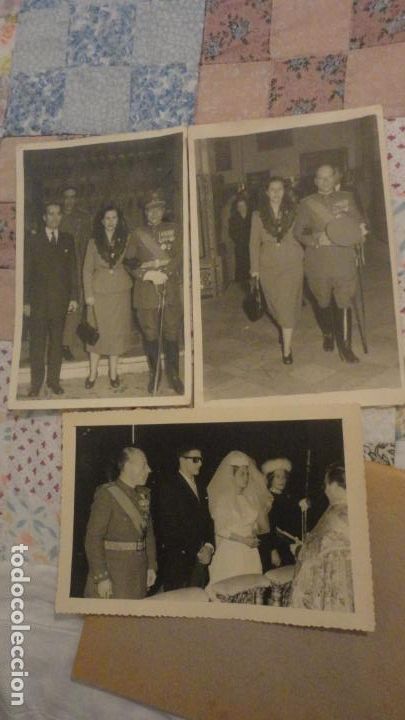 Militaria: ANTIGUO CONJUNTO FOTOGRAFIAS.MILITAR CONDECORADO EN BODAS.EPOCA FRANCO.A&Ntilde;OS 50?