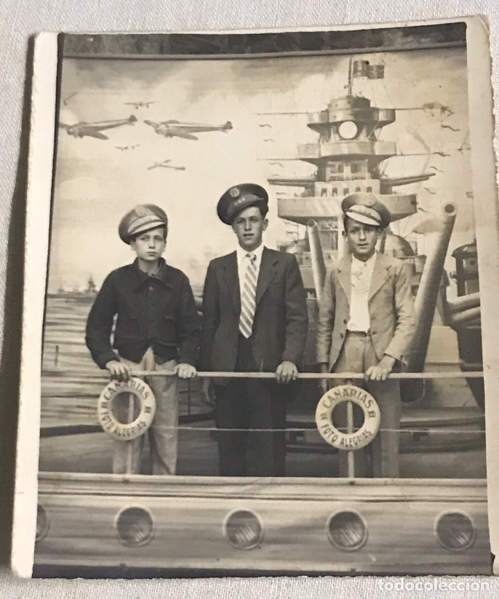 Militaria: FOTOGRAF&Iacute;A DE ESTUDIO MILITAR CRUCERO CANARIAS