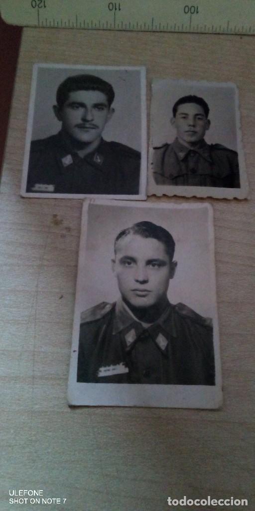 Militaria: lote 3 fotos militares a&ntilde;os 40/50