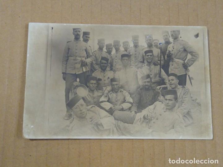 Militaria: Postal fotografica grupo de militares. Sin circular.