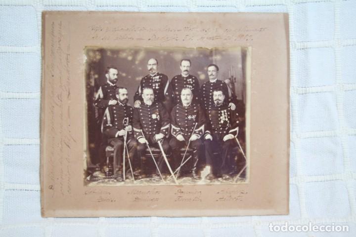 Militaria: Foto original militar, oficiales del golpe de estado republicano 5 de Agosto 1883