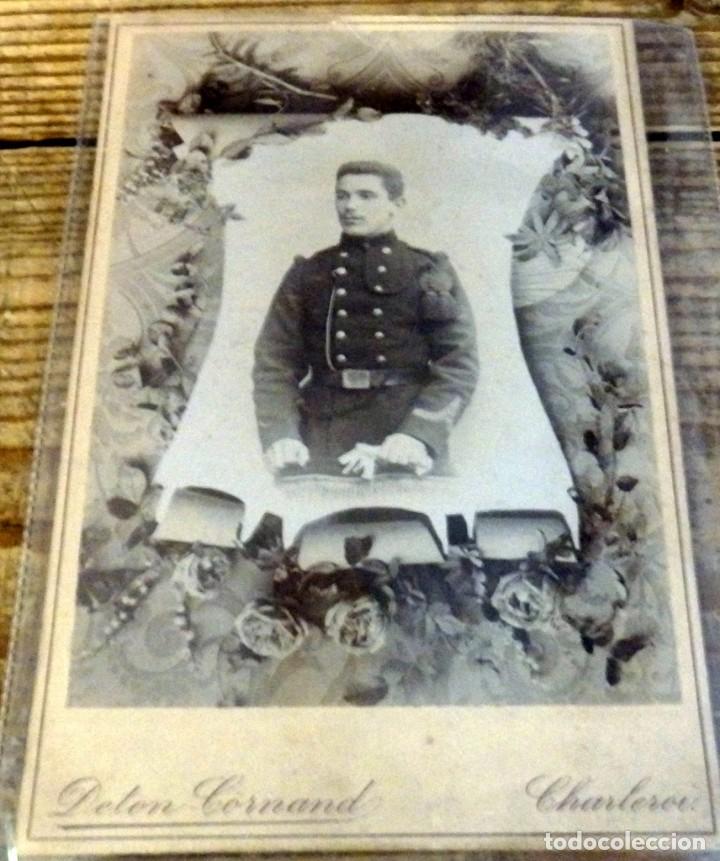 Militaria: CHARLEROI, BELGICA,MAGNIFICA FOTOGRAFIA MILITAR, FOT.DETON CORNAND, 108X166MM