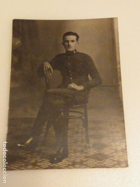 Militaria: Fotograf&iacute;a militar artillero 10 x 7,5 cm
