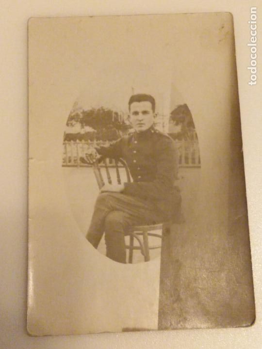 Militaria: Fotograf&iacute;a militar artillero 13,5 x 9 cm