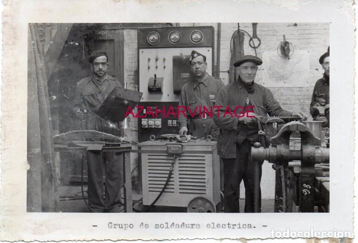 Militaria: A&Ntilde;OS 40, CUARTEL EJERCITO DEL SUR, AUTOMOVILISMO, GRUPO DE SOLDADURA ELECTRICA,128X178MM