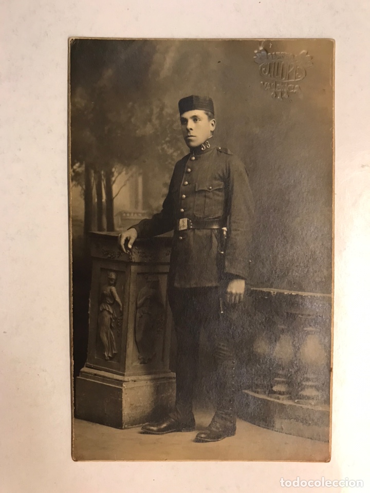 Militaria: MILITAR. Soldado de Infanter&iacute;a No.13, Regimiento Mallorca ? RETRATO: J. Llopis (a.1921)