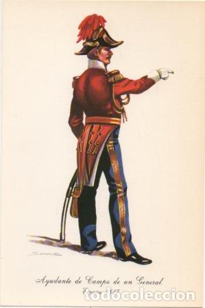 Militaria: LAMINA DE UNIFORMES MILITARES. AYUDANTE DE CAMPO DE GENERAL. ESPA&Ntilde;A 1847  LAMUNI-012