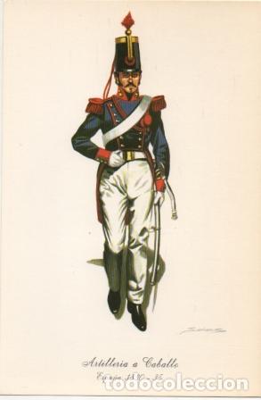 Militaria: LAMINA DE UNIFORMES MILITARES. ARTILLERIA A CABALLO. ESPA&Ntilde;A 1830-35  LAMUNI-015