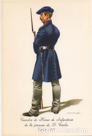 Militaria: LAMINA DE UNIFORMES MILITARES. GUARDIA DE HONOR DE INFANTERIA. ESPA&Ntilde;A 1836  LAMUNI-016