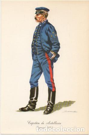 Militaria: LAMINA DE UNIFORMES MILITARES. CAPITAN DE ARTILLERIA. ESPA&Ntilde;A 1873   LAMUNI-018