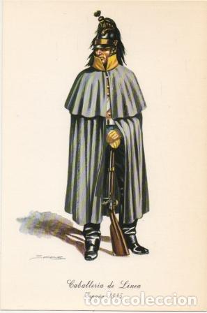 Militaria: LAMINA DE UNIFORMES MILITARES. CABALLERIA DE LINEA. ESPA&Ntilde;A 1835   LAMUNI-034
