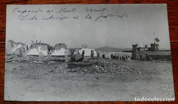 Military Antiques: FOTOGRAFIA DE LA GUERRA DEL RIF, OCTUBRE DE 1921, OCUPACION DE MONTE ARRUIT, VISTA INTERIOR DE LA PO