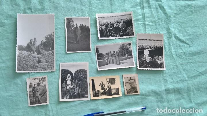 Militaria: Guerra Civil..fotos..lote de 9 ..oficiales, grupos de soldados..