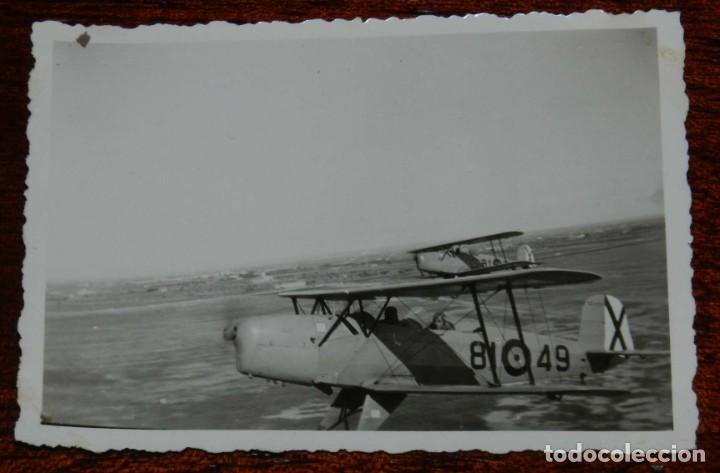 Militaria: FOTOGRAFIA DE AVION NACIONAL, PARECE UN CR32, EMPLEADO DURANTE LA GUERRA CIVIL, VUELO EN SAN JAVIER,