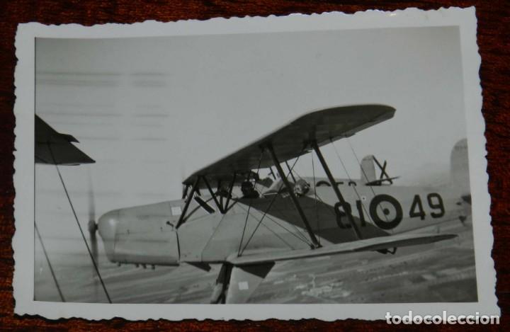 Militaria: FOTOGRAFIA DE AVION NACIONAL, PARECE UN CR32, EMPLEADO DURANTE LA GUERRA CIVIL, VUELO EN SAN JAVIER,