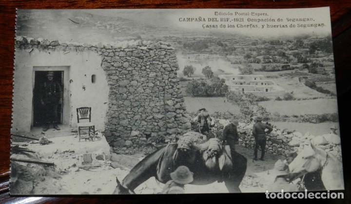 Military Antiques: POSTAL DE LA CAMPA&Ntilde;A DEL RIF. OCUPACION DE SEGANGAN, CASAS DE LOS CHORFAS Y HUERTAS DE SEGANGAN. D.