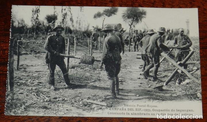 Military Antiques: POSTAL DE LA CAMPA&Ntilde;A DEL RIF. OCUPACION DE SEGANGAN, CASAS DE LOS CHORFAS Y HUERTAS DE SEGANGAN. D.