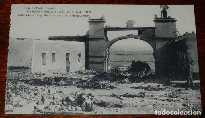 Militaria: POSTAL DE LA CAMPA&Ntilde;A DEL RIF. 1921. MONTE ARRUIT. ENTRADA A LA POSICION VISTA DESDE EL INTERIOR. ED.