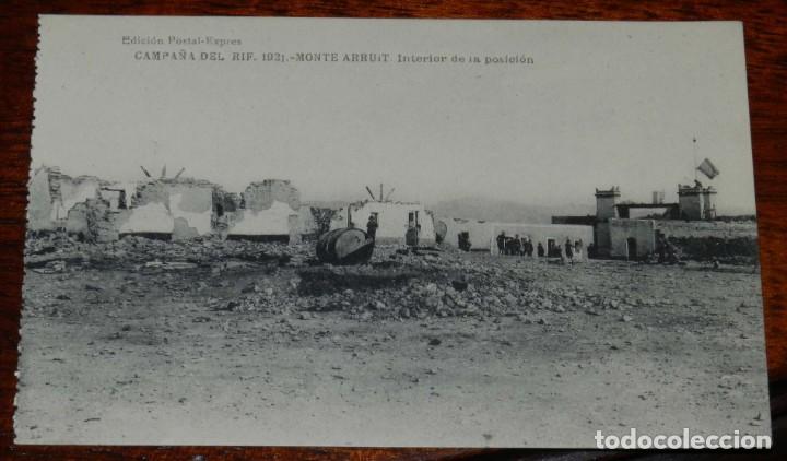 Militaria: POSTAL DE LA CAMPA&Ntilde;A DEL RIF. 1921. MONTE ARRUIT. INTERIOR DE LA POSICION. ED. POSTAL EXPRES. FOTOTI