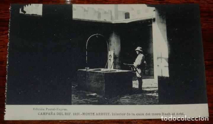 Militaria: POSTAL DE LA CAMPA&Ntilde;A DEL RIF. 1921. MONTE ARRUIT. INTERIOR DE LA CASA DEL MORO HACH EL ARBI. ED. POS