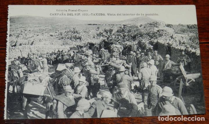 Militaria: POSTAL DE LA CAMPA&Ntilde;A DEL RIF. 1921. TAXUDA. VISTA DEL INTERIOR DE LA POSICION. ED. POSTAL EXPRES. FO