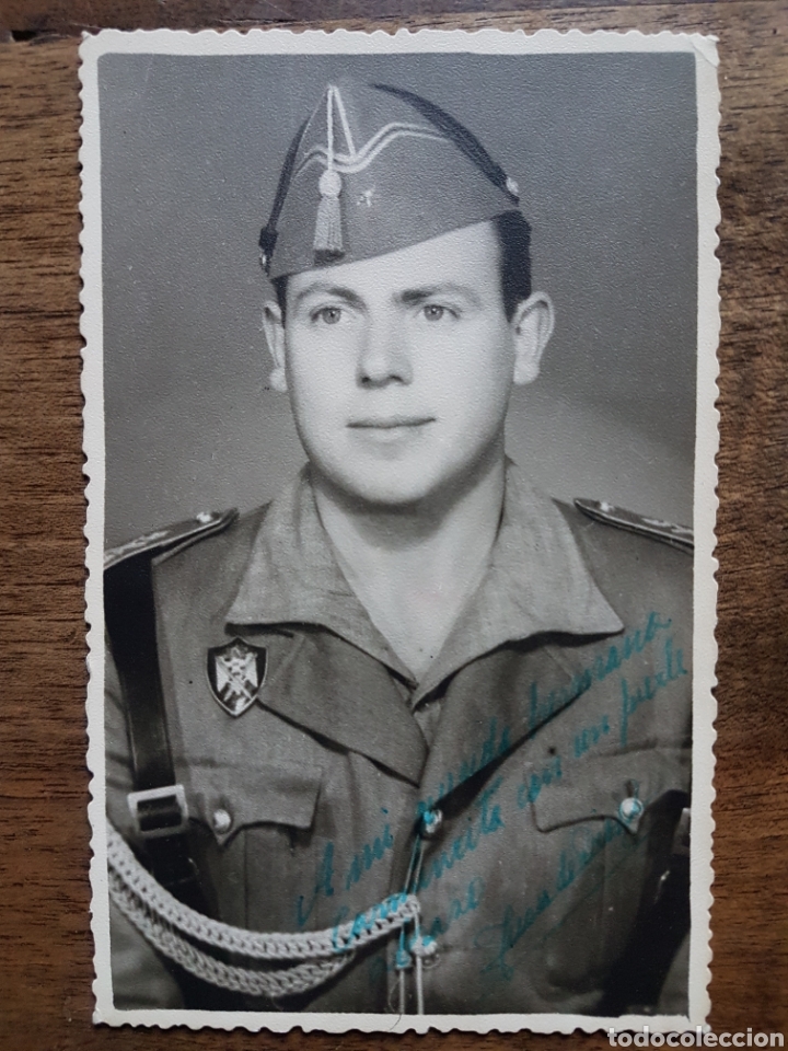 Militaria: Foto postal militar con placa Seu a&ntilde;os 50