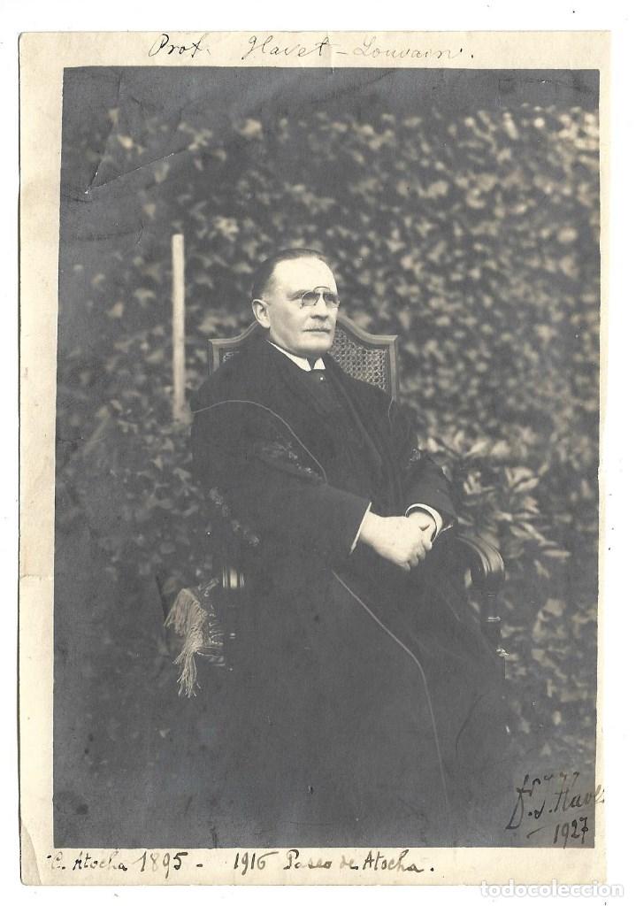 Militaria: AT50- EXTRAORDINARIA FOTOGRAFIA ANTIGUA -PROFESOR J. HAVET - DEDICADA Y FIRMADA EN 1.927