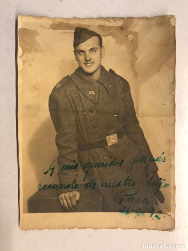 Militaria: MILITAR FOTOGRAF&Iacute;A. Soldado de infanter&iacute;a. (h.1950?) Dedicada...