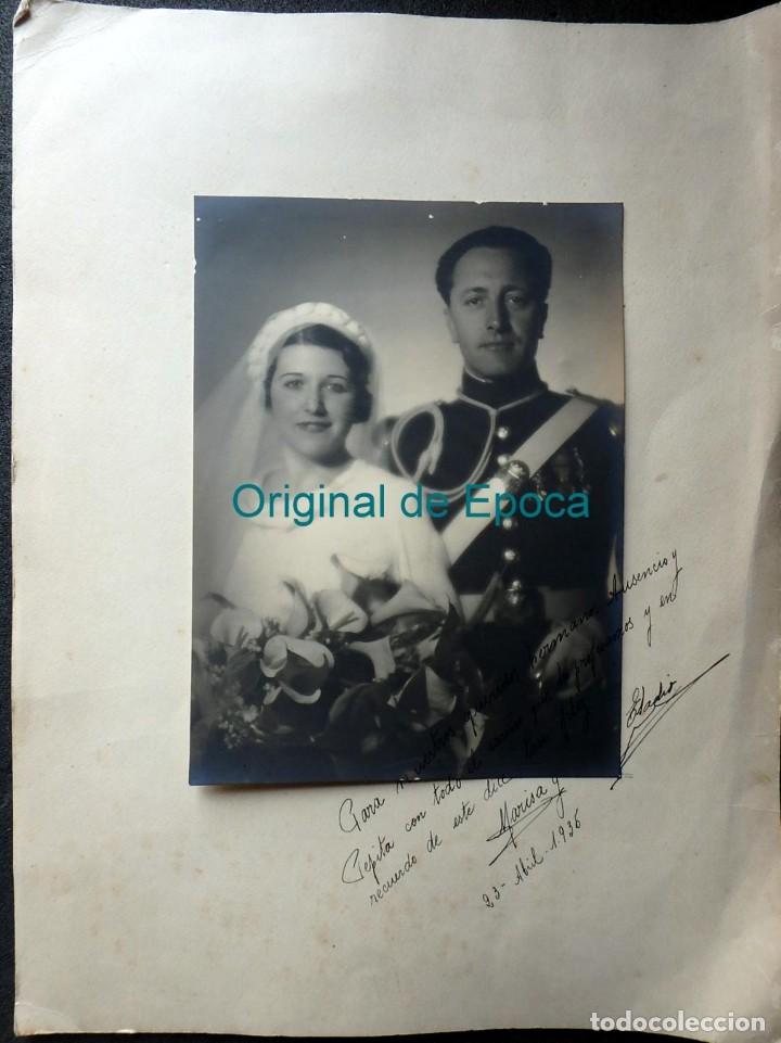 Militaria: (JX-200404) Fotograf&iacute;a de Oficial de Veterinaria en su boda,&eacute;poca Segunda Rep&uacute;blica.