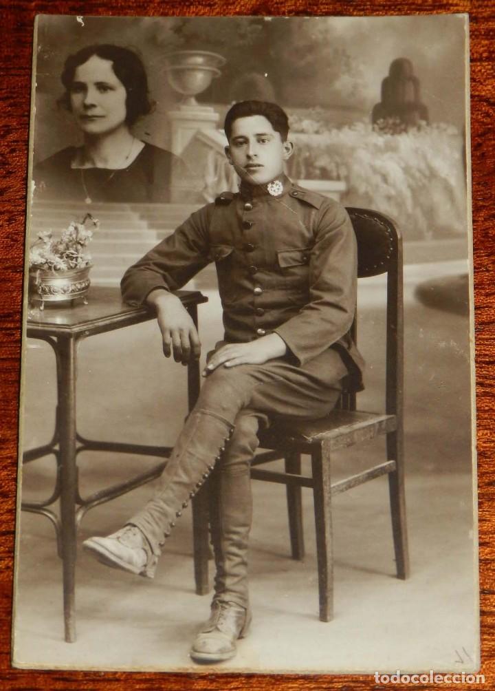 Militaria: FOTO POSTAL DE MILITAR DEL CUERPO DE SANIDAD, EPOCA DE LA GUERRA DEL RIF, , FOTOGRAFIA HESPERIA DE M