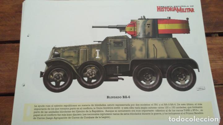 Militaria: LAMINA FICHA MILITAR BLINDADO BA-6