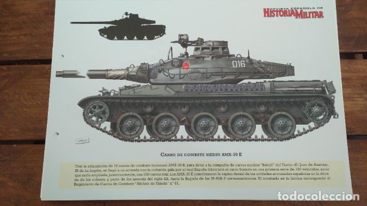 Militaria: LAMINA FICHA MILITAR CARRO DE COMBATE MEDIO AMX-30 E
