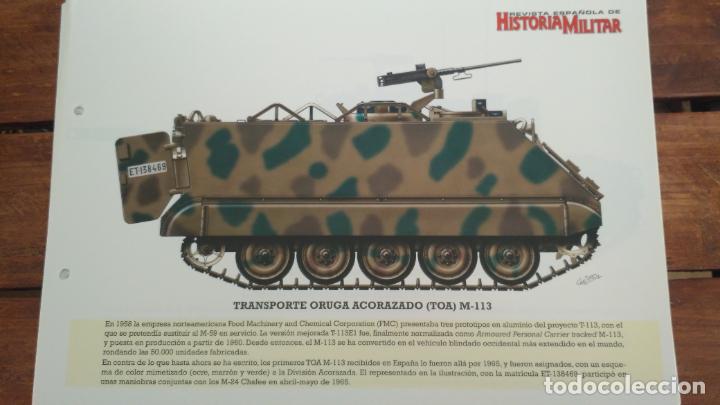 Militaria: LAMINA FICHA MILITAR TRANSPORTE ORUGA ACORAZADO TOA M-113