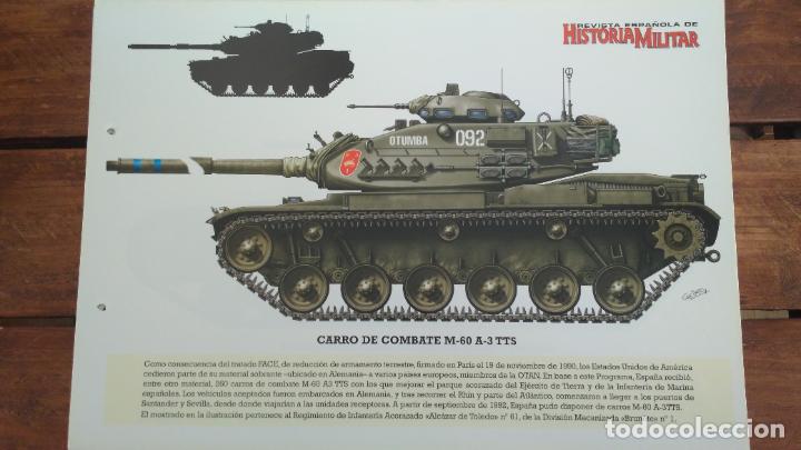 Militaria: LAMINA FICHA MILITAR CARRO DE COMBATE M-60 A-3 TTS