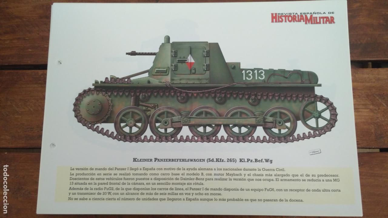 Militaria: LAMINA FICHA MILITAR KLEINER PANZERBEFEHLSWAGEN Sd.Kfz. 265