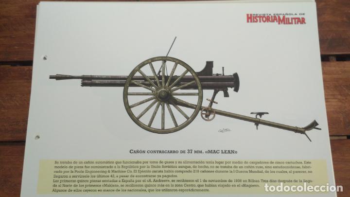 Militaria: LAMINA FICHA MILITAR CA&Ntilde;ON CONTRACARRO DE 37MM MAC LEAN