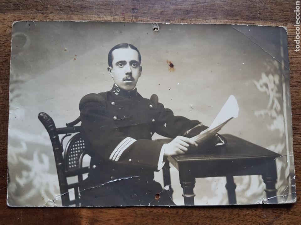 Militaria: Fotograf&iacute;a postal 52 regimiento artilleria Alfonsino