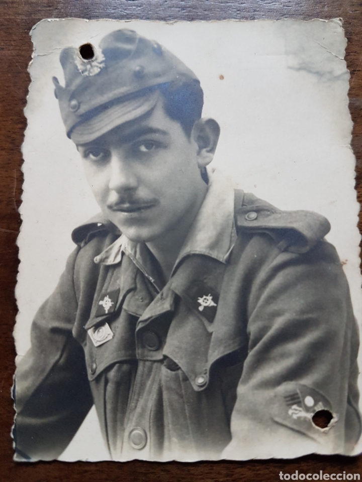Militaria: Bonita fotografia soldado 1947 transmisiones Sort