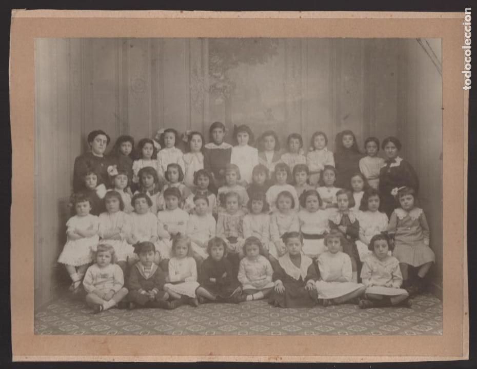 Military Antiques: FOTO DE GRUPO INFANTIL-NI&Ntilde;AS - MIDE: 24 X 18 C.M.-FOTO: 21 X 16 C.M. VER FOTOS