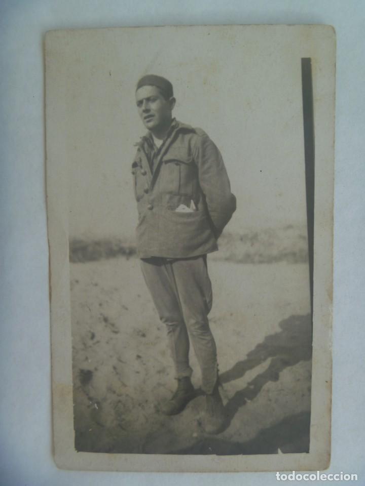 Militaria: GUERRA DE AFRICA : FOTO DE MILITAR CON GORRO PANADERO